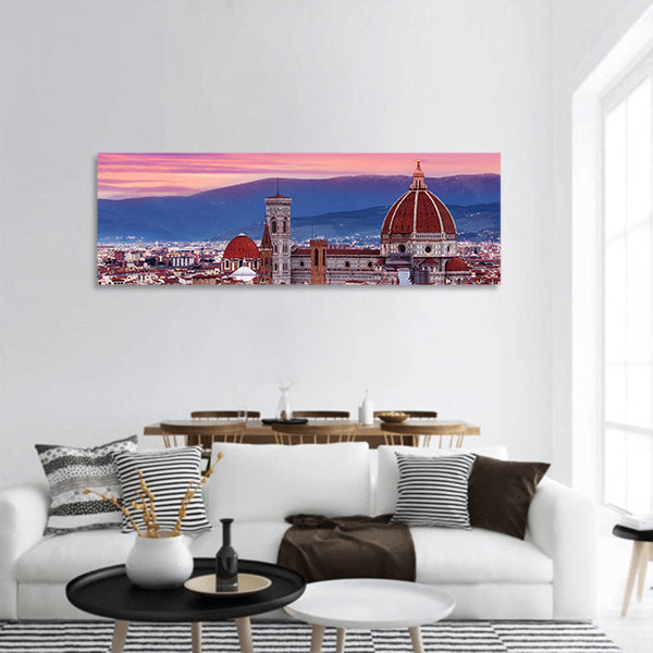 Beautiful Florence sunset city skyline panoramic canvas wall art