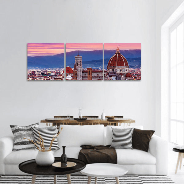 Beautiful Florence sunset city skyline panoramic canvas wall art