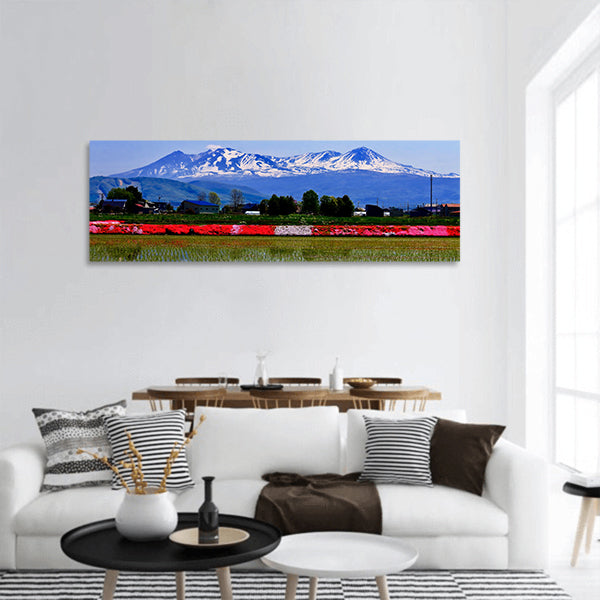 Taisetsuzan and Moss phlox panoramic canvas wall art