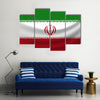 Vector illustration of waving national flag of Iran Multi Panel Canvas Wall Art