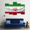 Vector illustration of waving national flag of Iran Multi Panel Canvas Wall Art