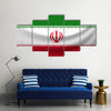 Vector illustration of waving national flag of Iran Multi Panel Canvas Wall Art