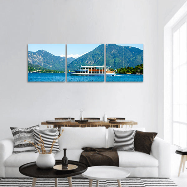 Famous tegernsee lake panoramic canvas wall art