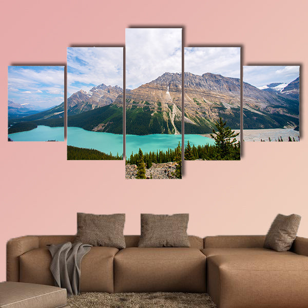 Beautiful blue Peyto Lake in the Rocky Mountains, Alberta, Canada wall art