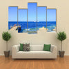 Visitors at snorkelling in the sea during the surf Multi panel canvas wall art