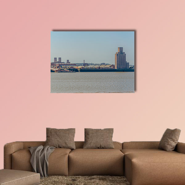 View of Birkenhead, Liverpool, England Multi panel canvas wall art