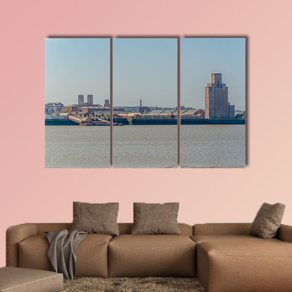 View of Birkenhead, Liverpool, England Multi panel canvas wall art