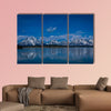 Grand Teton National Park, Wyoming, reflection of mountains on Jackson Lake near Yellowstone Multi panel canvas wall art