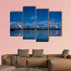 Grand Teton National Park, Wyoming, reflection of mountains on Jackson Lake near Yellowstone Multi panel canvas wall art