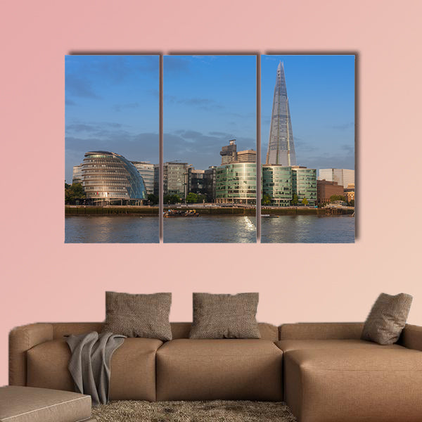 City Hall, buildings called More London and skyscraper wall art
