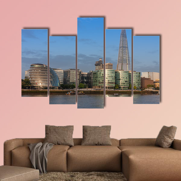 City Hall, buildings called More London and skyscraper wall art