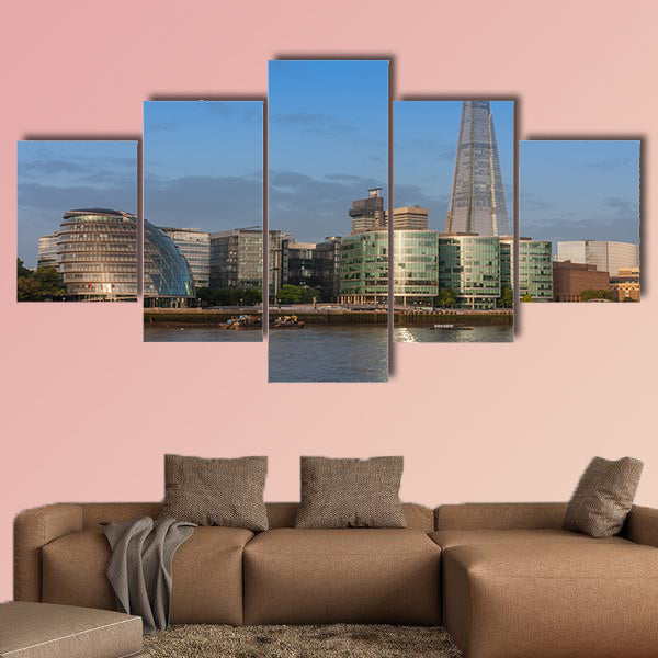 City Hall, buildings called More London and skyscraper wall art