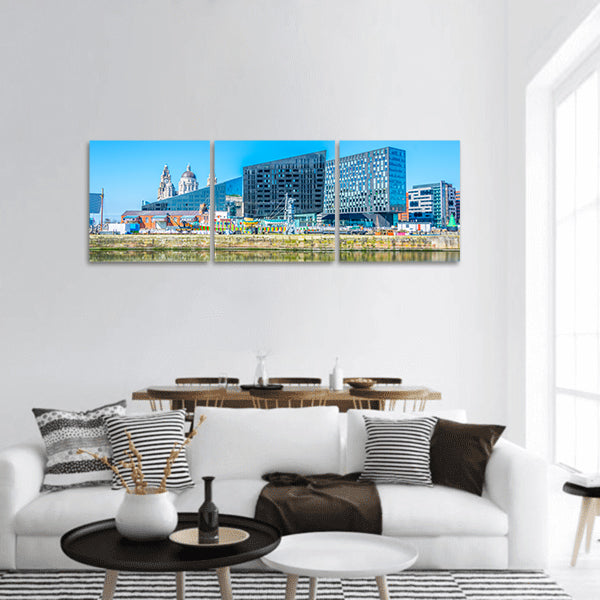 Waterside of Liverpool panoramic canvas wall art