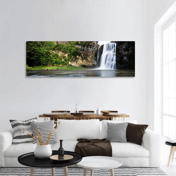 Hunua Waterfall panoramic canvas wall art