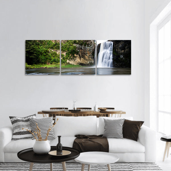 Hunua Waterfall panoramic canvas wall art