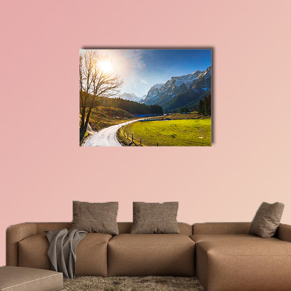 View on spring landscape by Berchtesgaden in Germany wall art