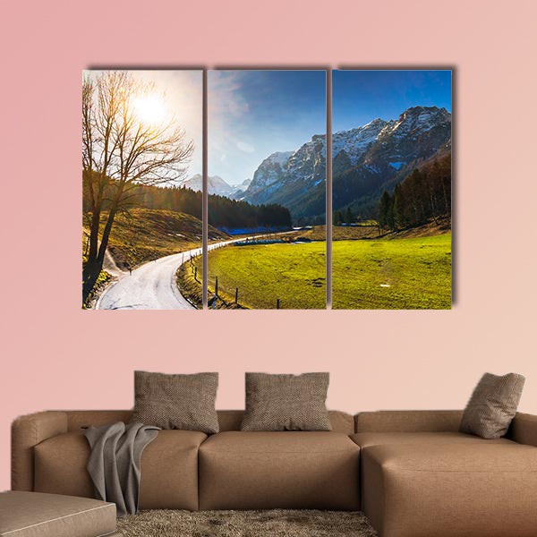 View on spring landscape by Berchtesgaden in Germany wall art