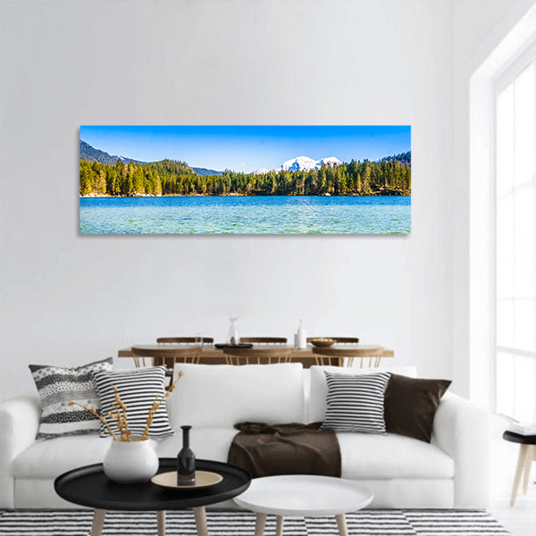 View on beautiful lake panoramic canvas wall art