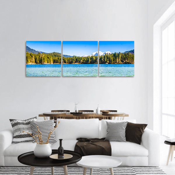 View on beautiful lake panoramic canvas wall art