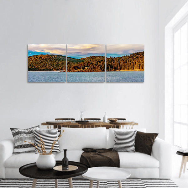 Strait of Georgia landscape panoramic canvas wall art