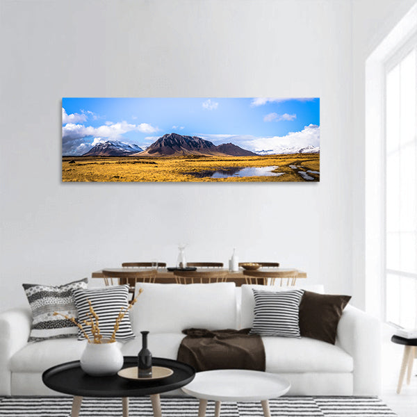 Snaefellsjoekull national park panoramic canvas wall art