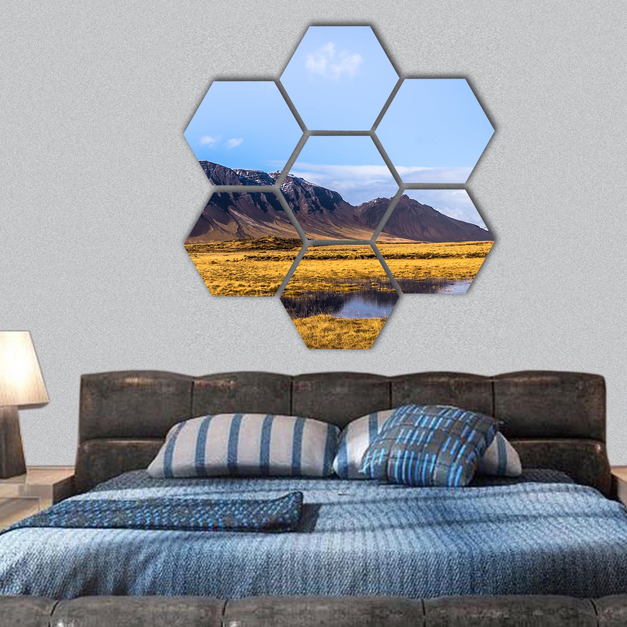 Snaefellsjoekull national park, Iceland hexagonal canvas wall art