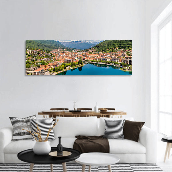 Aerial view of Omegna panoramic canvas wall art