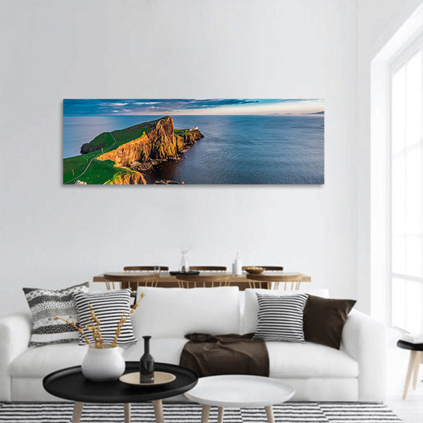 Wonderful sunset at the Neist panoramic canvas wall art