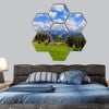 Tatra mountains in spring hexagonal canvas wall art