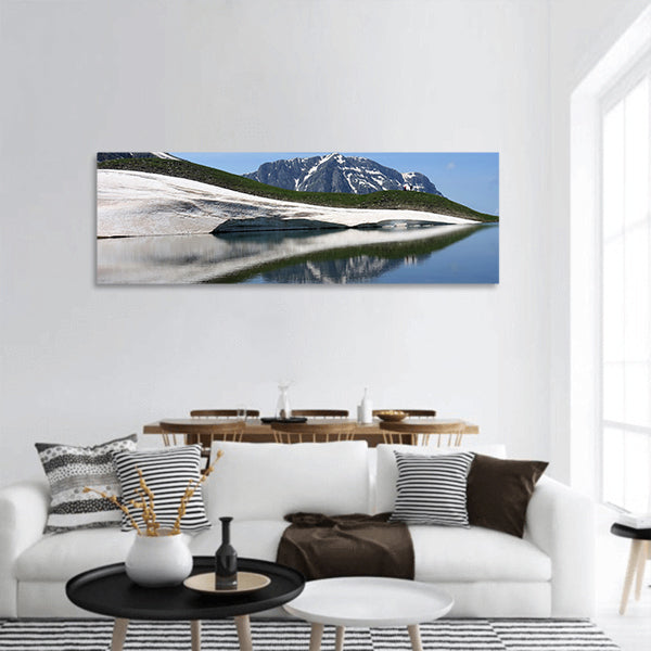 Dragon lake and Astraka peak  panoramic canvas wall art