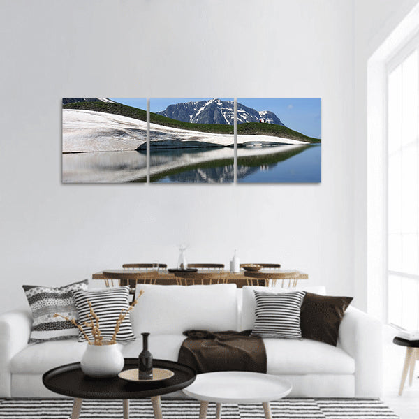 Dragon lake and Astraka peak  panoramic canvas wall art