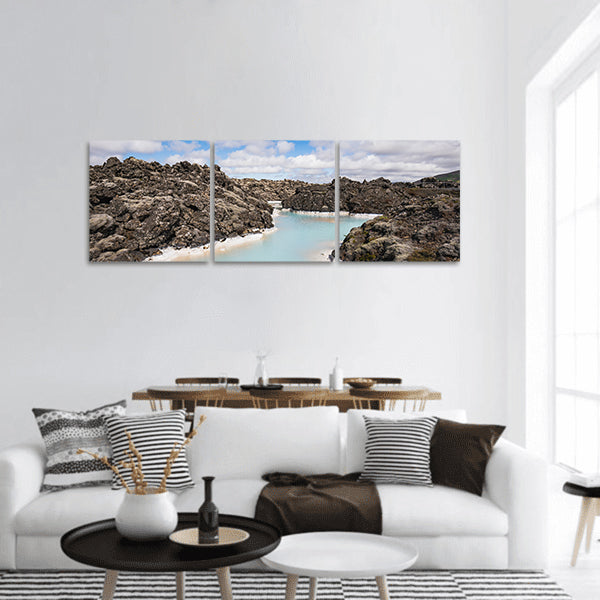 Colorful water landscape panoramic canvas wall art