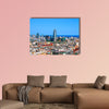 Classic view of hot Barcelona in Spain multi panel canvas wall art