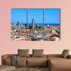 Classic view of hot Barcelona in Spain multi panel canvas wall art