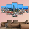 Classic view of hot Barcelona in Spain multi panel canvas wall art