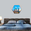 Kuala Lumpur city skyline hexagonal canvas wall art