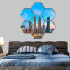 Kuala Lumpur city skyline hexagonal canvas wall art