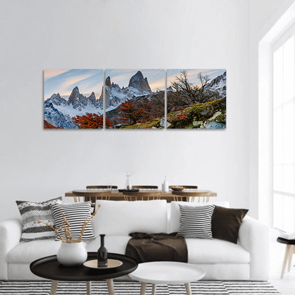 View of Mount Fitzroy panoramic canvas wall art