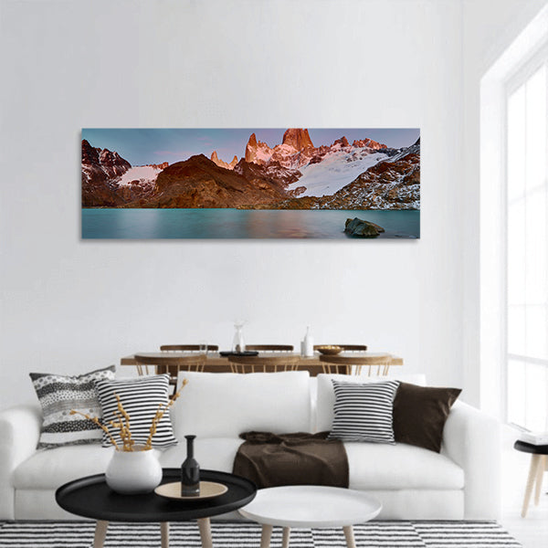View of Mount Fitzroy panoramic canvas wall art