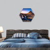 Mountain in Snaefellsjoekull national park, Iceland hexagonal canvas wall art