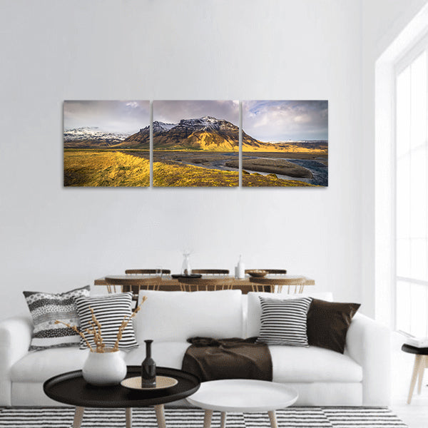 Wild landscape of Iceland panoramic canvas wall art