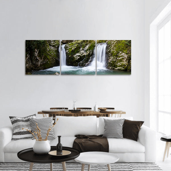 Waterfall on morcone panoramic canvas wall art