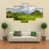 Rolling hills, lush green grass Republic of Congo, Central Africa Multi panel canvas wall art