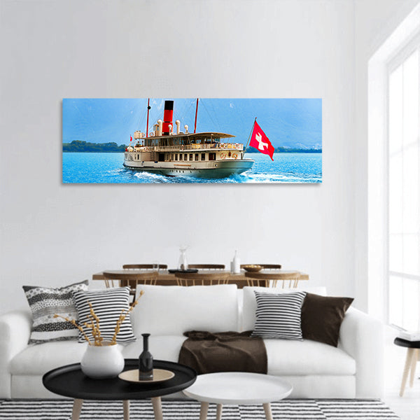 Geneve Lake Leman panoramic canvas wall art