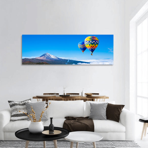 Beautiful view of volcano Teide  panoramic canvas wall art