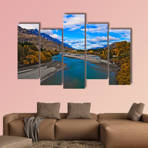 View form road bridge over dunstan lake near Queenstown New Zealand wall art