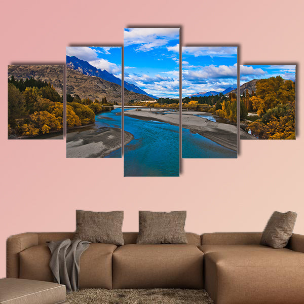 View form road bridge over dunstan lake near Queenstown New Zealand wall art