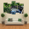 Roman Bridge located in the Ordino region of Andorra Multi panel canvas wall art