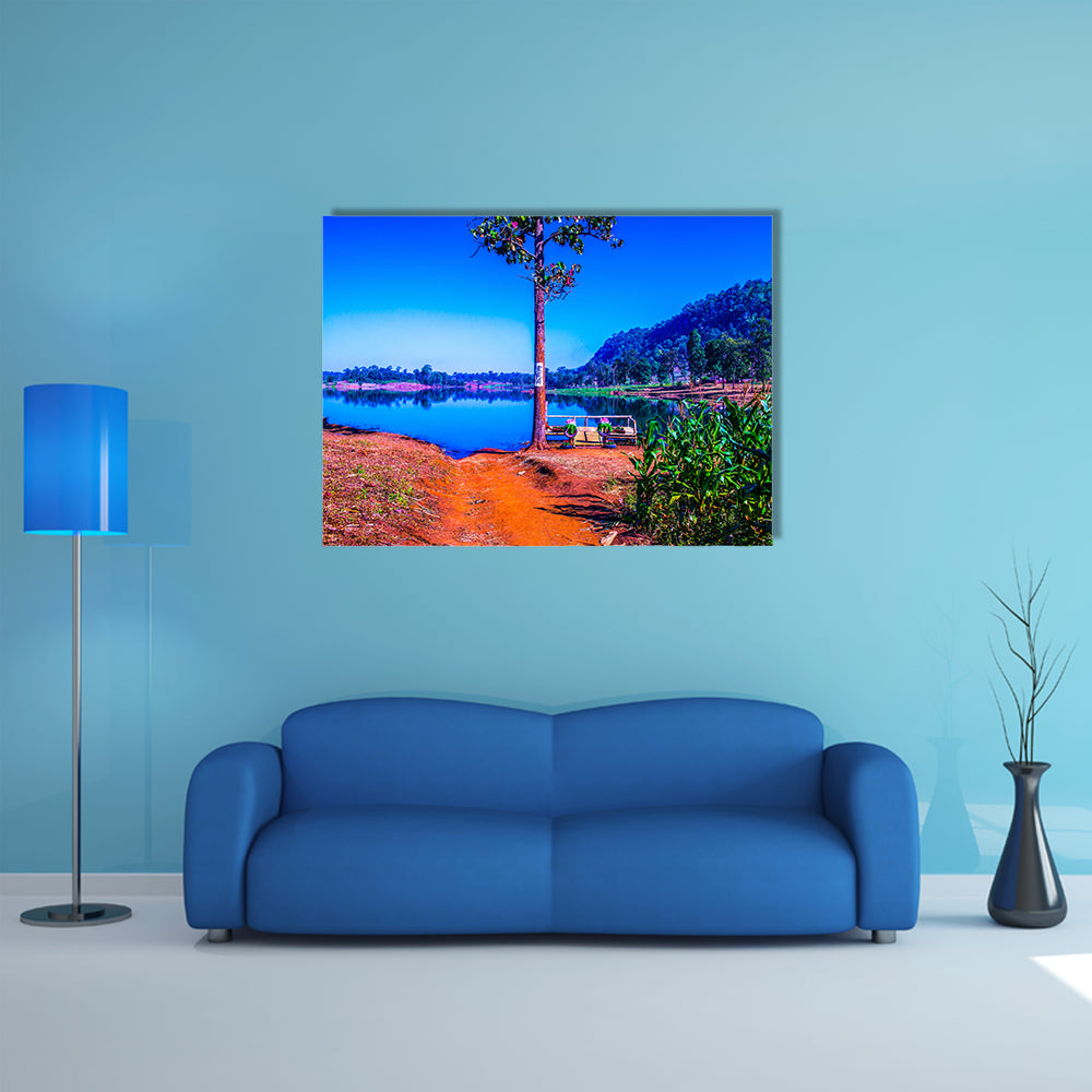 The Lake view in Chiangmai province, Thailand multi panel canvas wall art