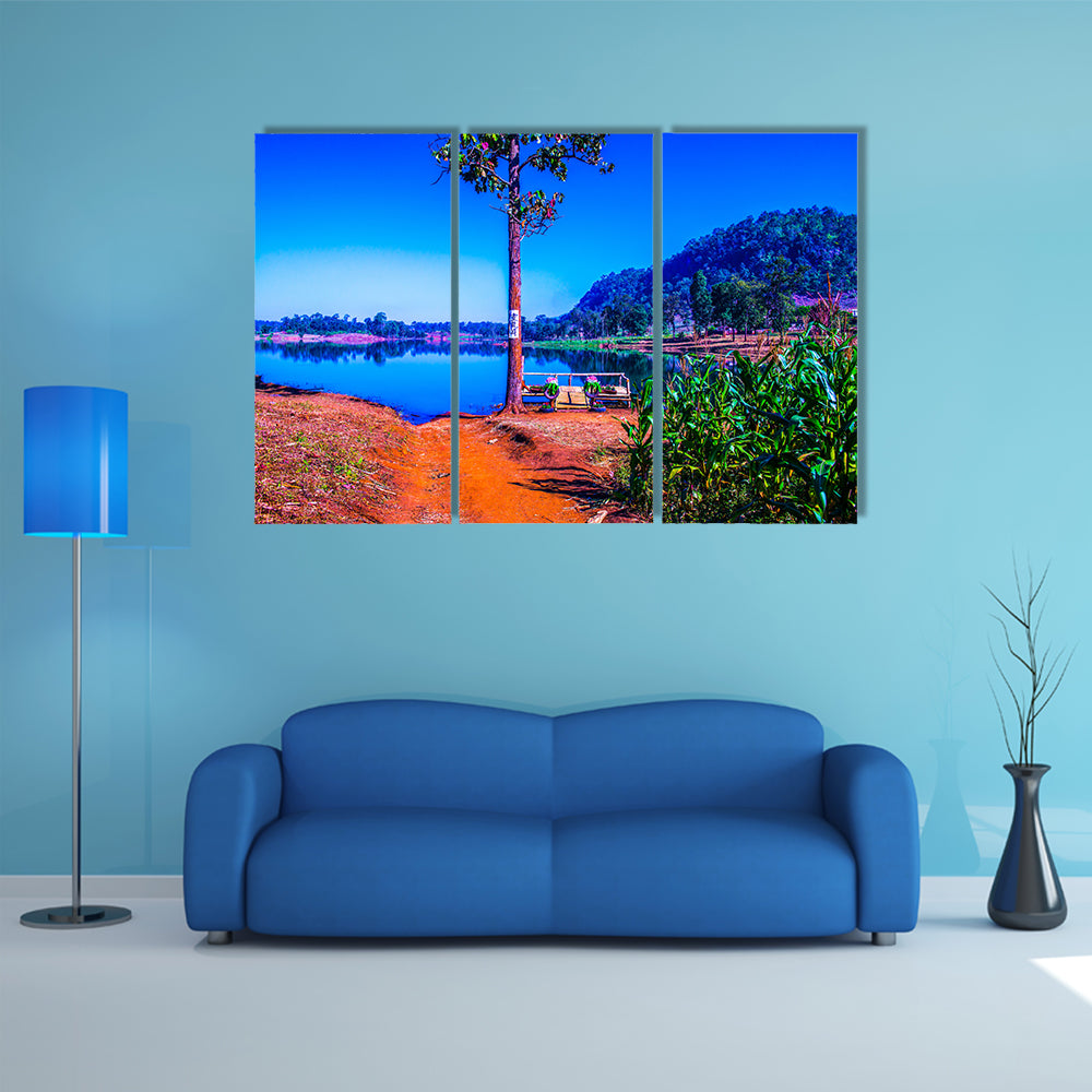 The Lake view in Chiangmai province, Thailand multi panel canvas wall art